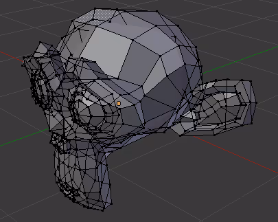 Captura en Edit Mode de un problema visual de geometría superpuesta en Blender