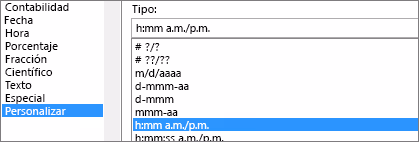 cuadro dialogo formato celdas comando personalizar