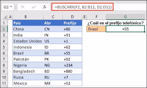 ejemplo uso funcion buscarx devolver nombre