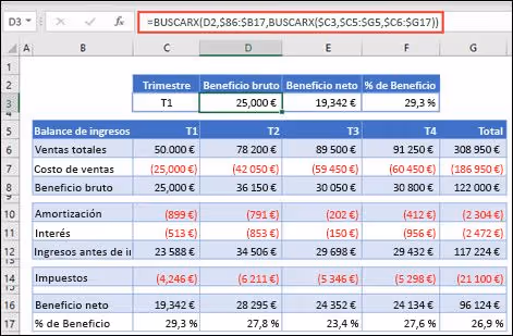 imagen funcion buscarx usada devolver datos