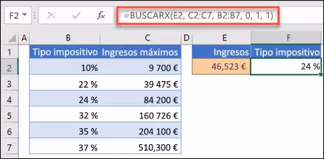 imagen funcion buscarx usada devolver tipo