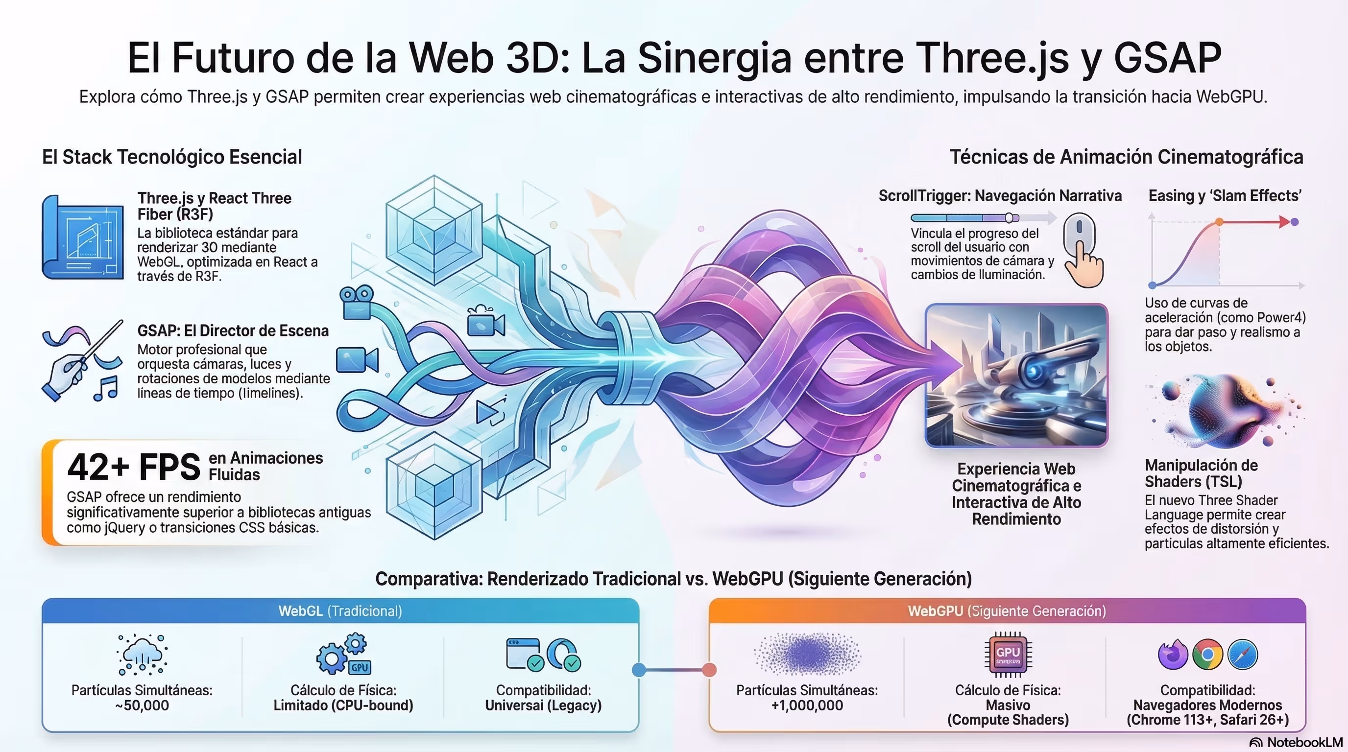 infografia GASP three js animacion 3D