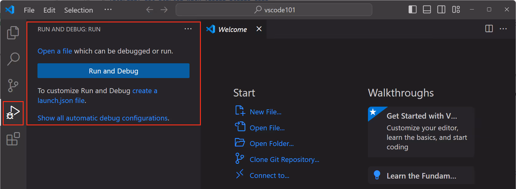 activity bar and side bar