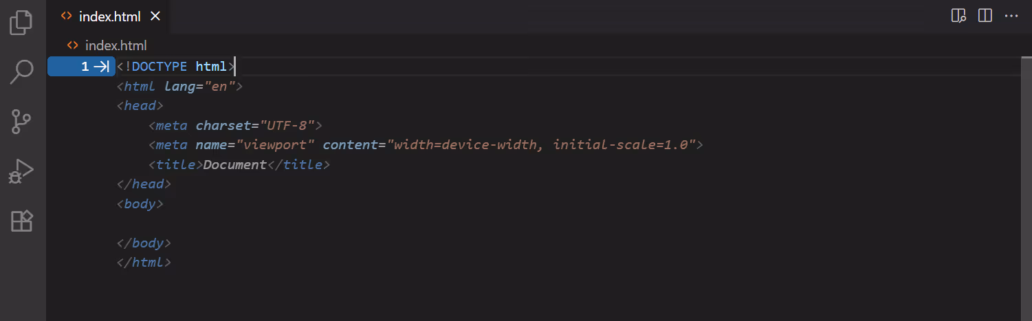 html completion