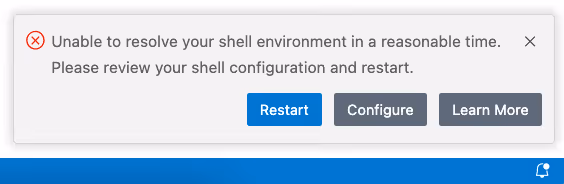 shell env error