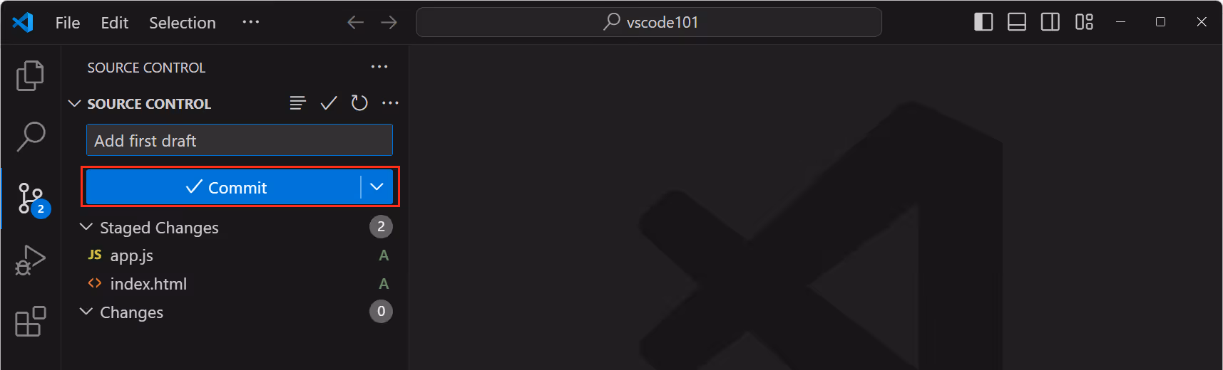 source control commit