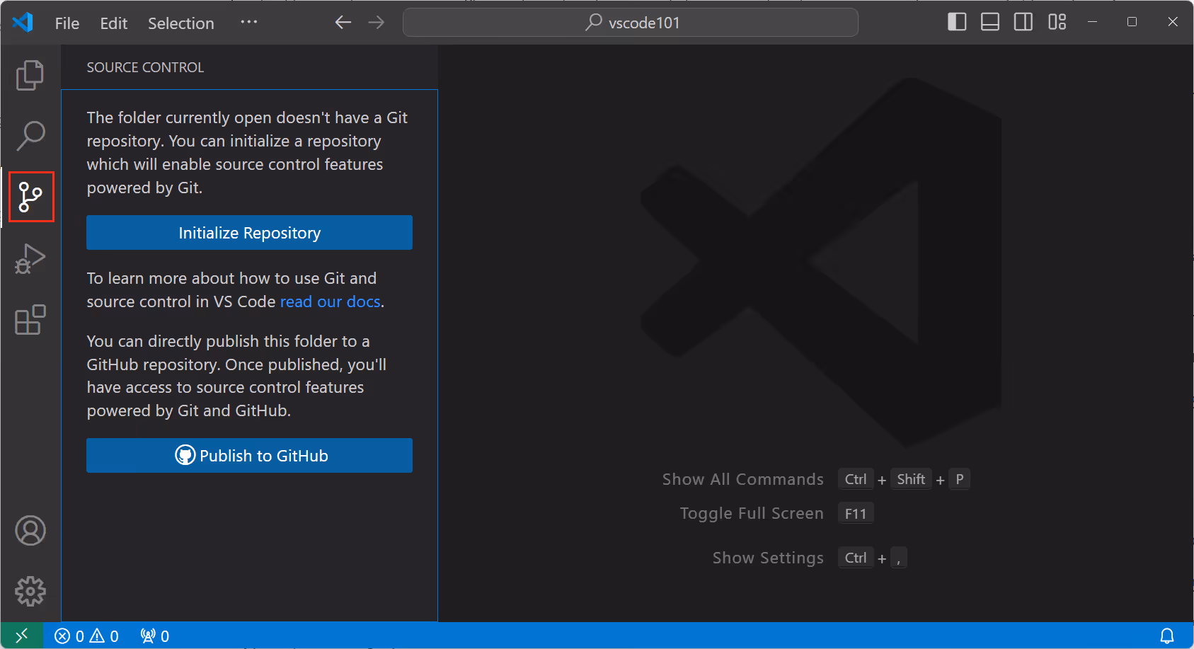 source control view